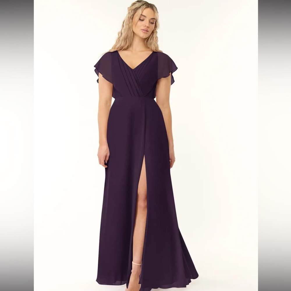 Azazie Rylee Maxi Dress Plum A14